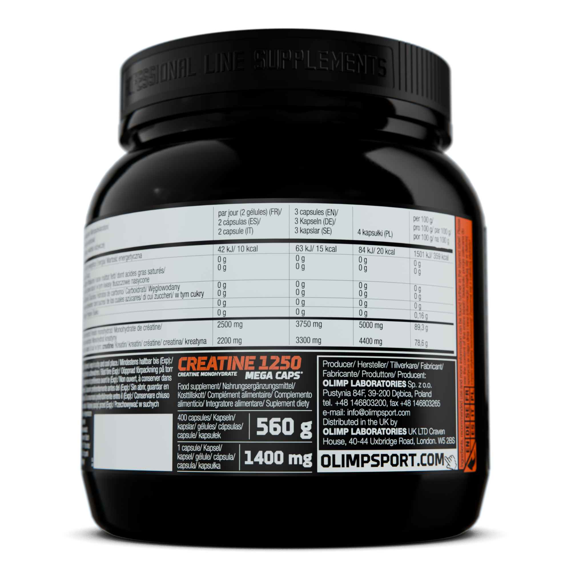 Creatine 1250 Mega Caps