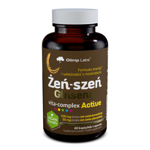 Żeń-szeń vita-complex Active 60 kaps Jar PL,EN